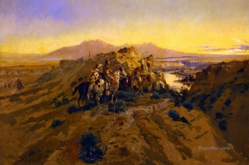  1900 Works - planning the attack 1900 Charles Marion Russell
